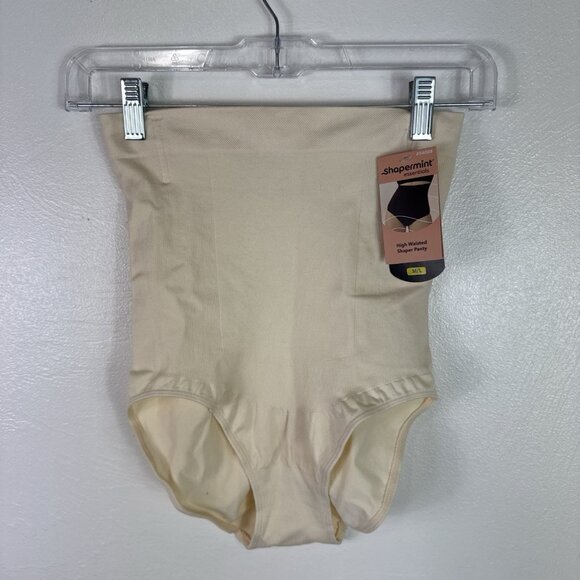 Shapermint Essentials High Waisted Shaper Panty Women's M/L Beige NWT 0092 - Picture 1 of 16